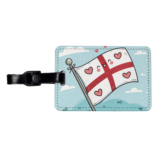 Kawaii England Flag Travel Faux Leather Luggage Tag