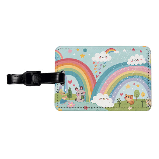 Kawaii Fun Rainbows Travel Faux Leather Luggage Tag