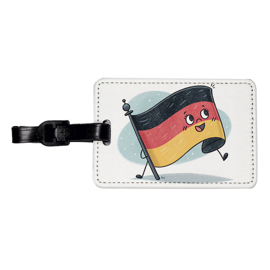 Kawaii Germany Flag Travel Faux Leather Luggage Tag