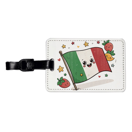 Kawaii Italy Flag Travel Faux Leather Luggage Tag