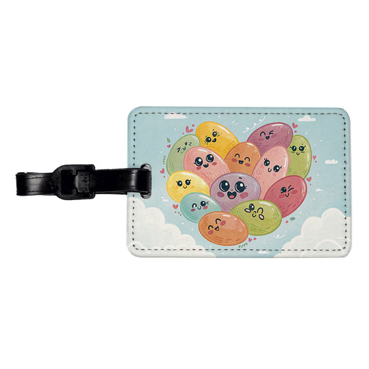 Kawaii Jelly Beans Heart Travel Faux Leather Luggage Tag