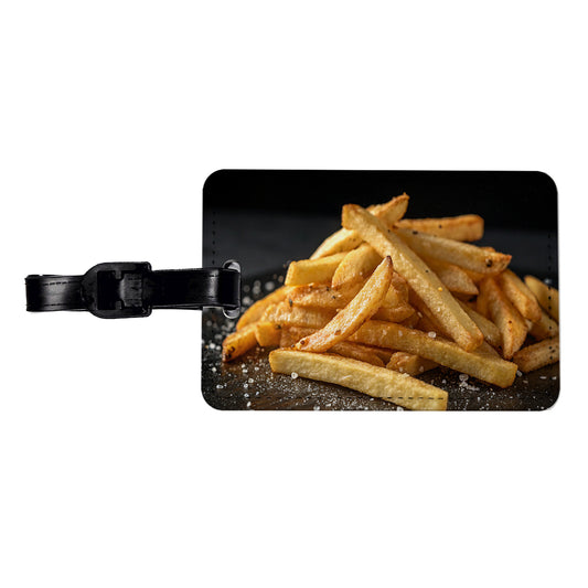 French Fries Travel Faux Leather Luggage Tag