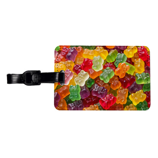 Lots of Gummi Bears Travel Faux Leather Luggage Tag