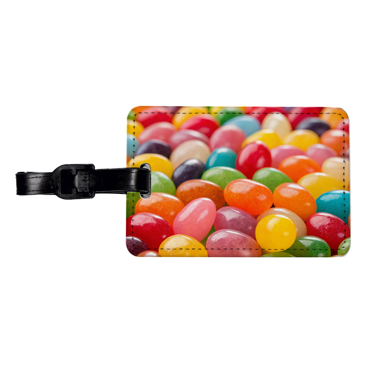 Lots of Jelly Beans Easter Candy Travel Faux Leather Luggage Tag