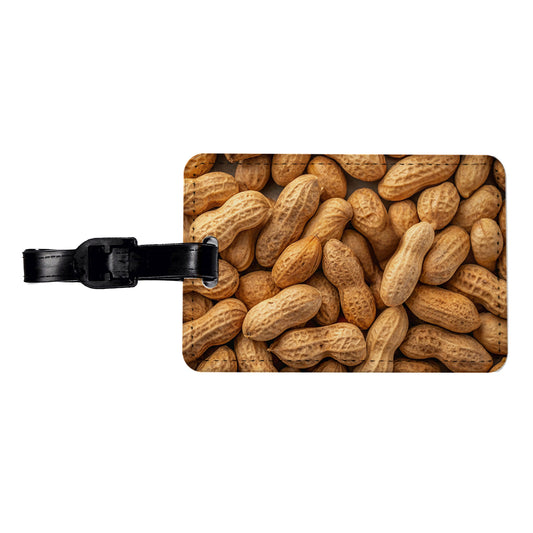 Lots of Roasted Peanuts in Their Shells Travel Faux Leather Luggage Tag