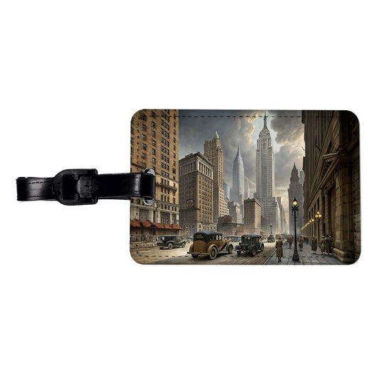 New York City in the 1900's Travel Faux Leather Luggage Tag