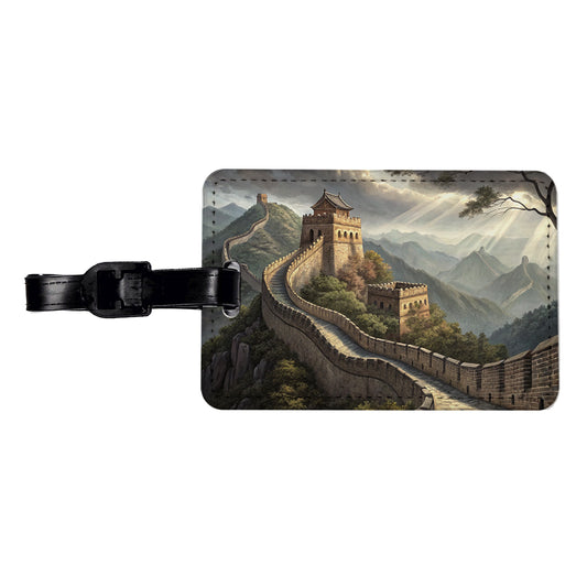 The Great Wall Of China Travel Faux Leather Luggage Tag