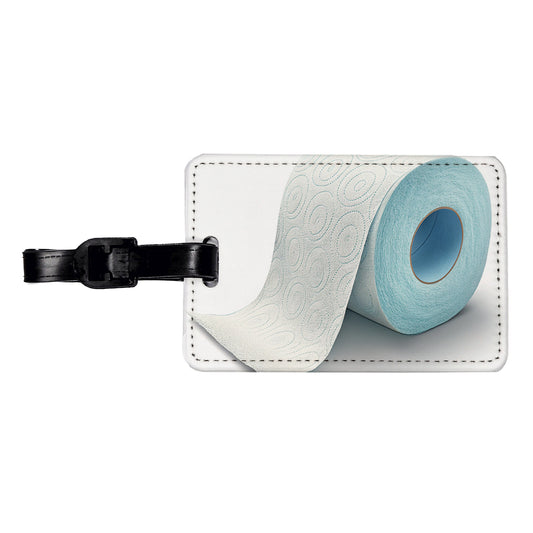 Toilet Paper Roll Travel Faux Leather Luggage Tag