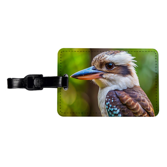 Australian Kookaburra Bird Travel Faux Leather Luggage Tag