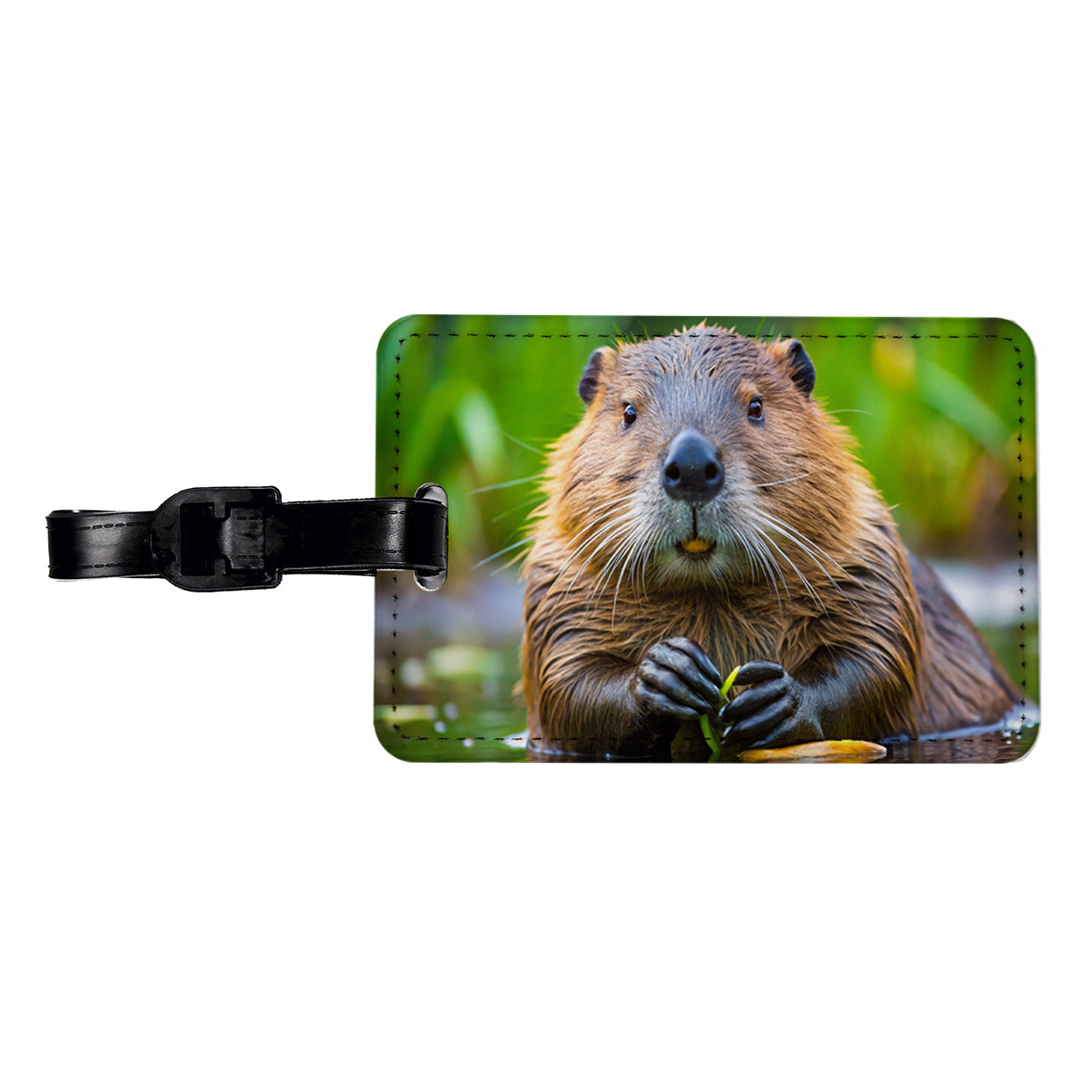 Beaver Travel Faux Leather Luggage Tag