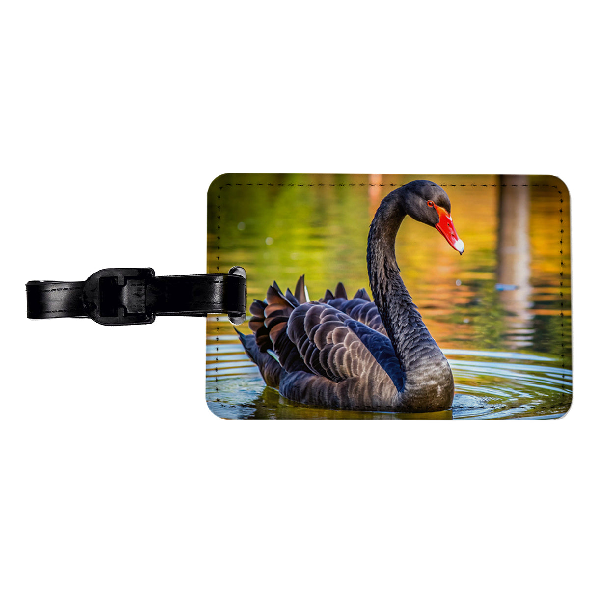 Black Swan Travel Faux Leather Luggage Tag