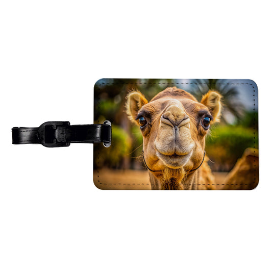Camel Face Travel Faux Leather Luggage Tag