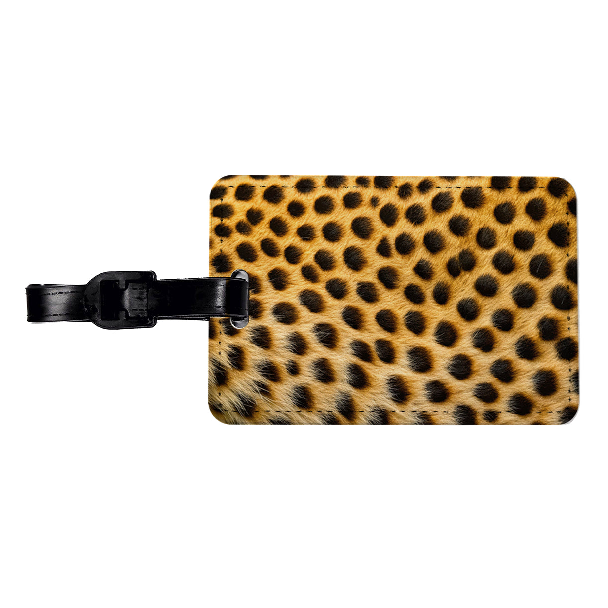Cheetah Spots Fur Pattern Travel Faux Leather Luggage Tag