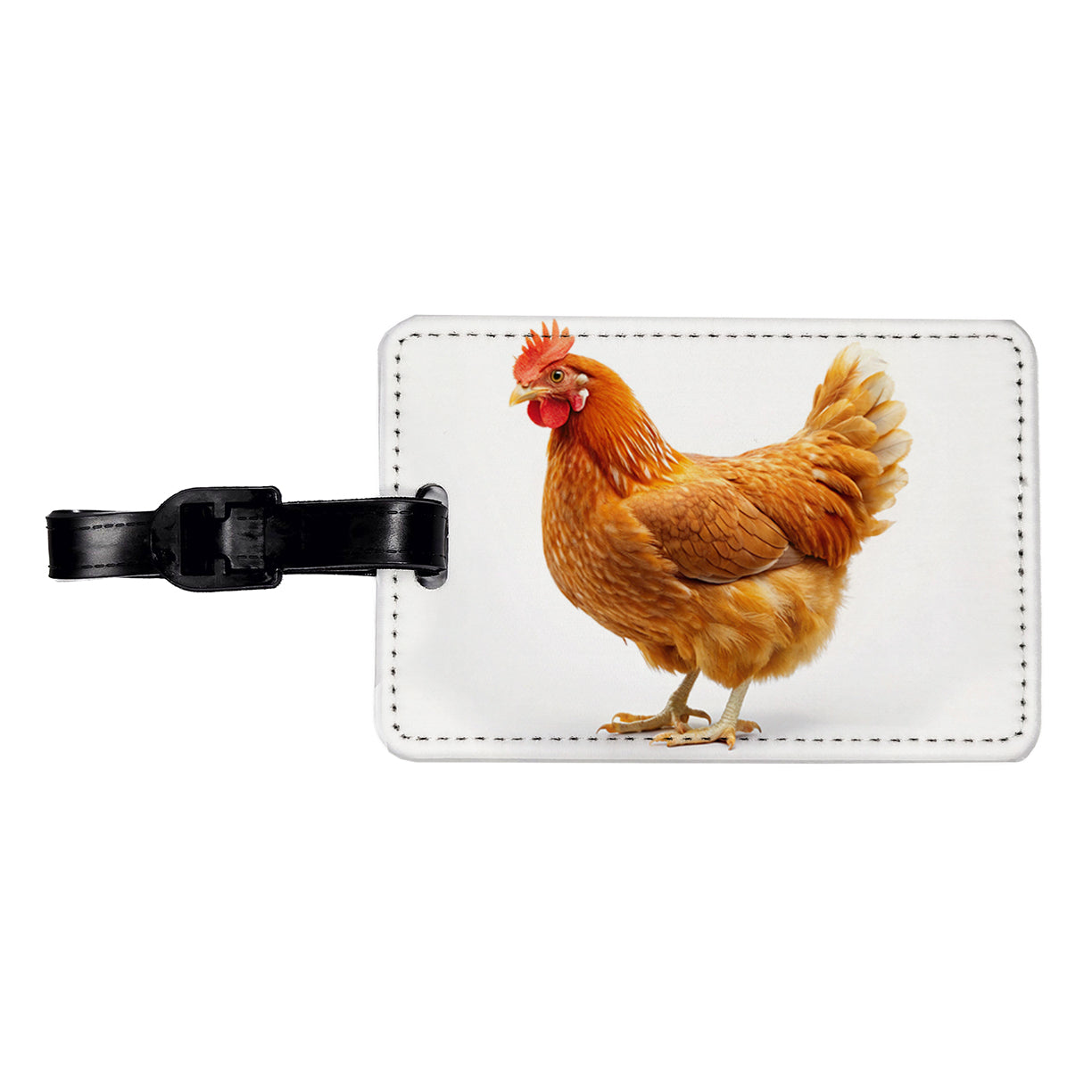 Chicken Travel Faux Leather Luggage Tag
