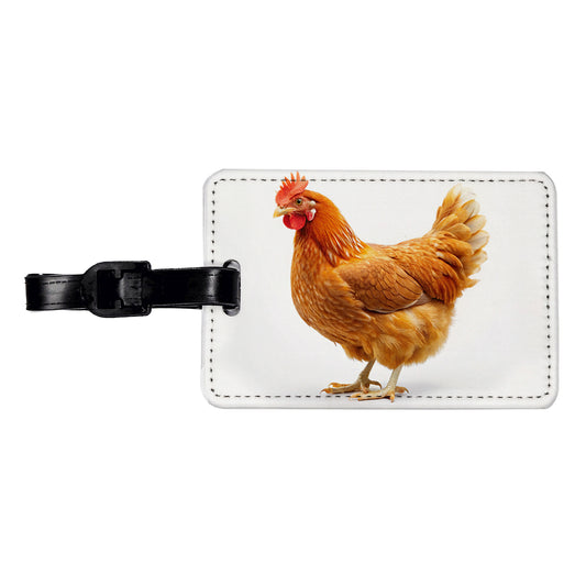 Chicken Travel Faux Leather Luggage Tag
