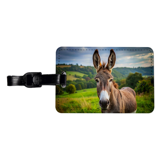 Donkey Travel Faux Leather Luggage Tag