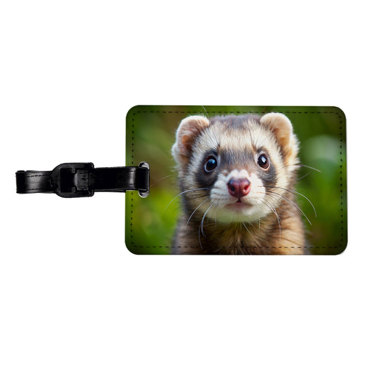 Ferret Travel Faux Leather Luggage Tag