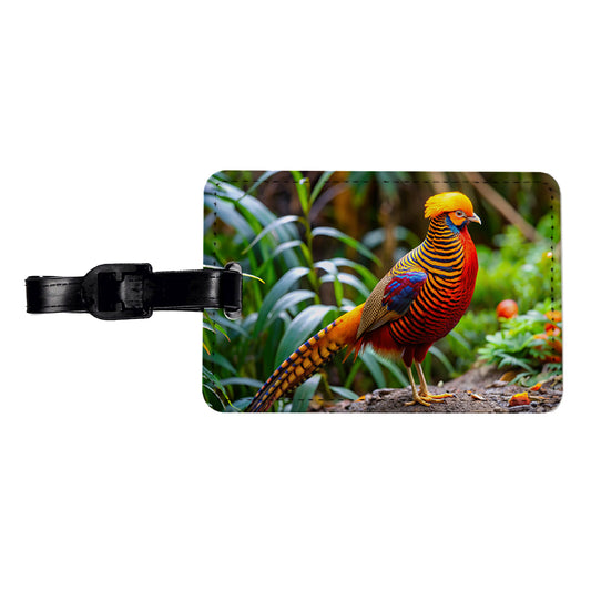 Golden Pheasant Travel Faux Leather Luggage Tag