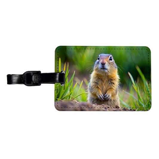 Gopher Travel Faux Leather Luggage Tag