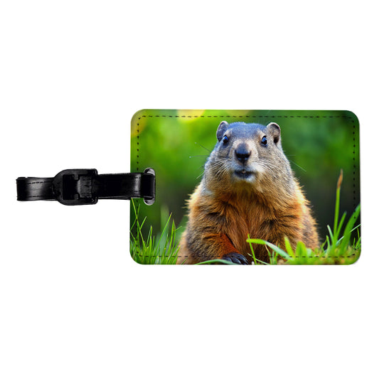 Groundhog Travel Faux Leather Luggage Tag