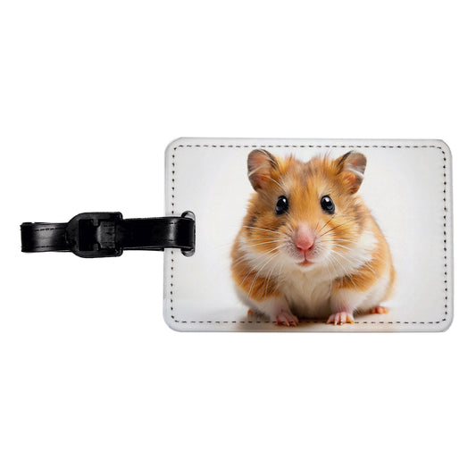 Hamster Travel Faux Leather Luggage Tag