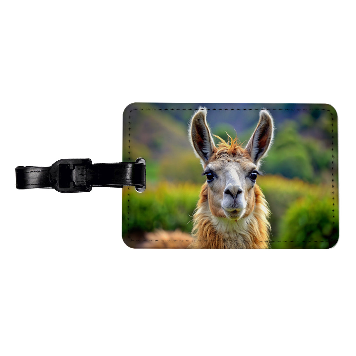 Llama Travel Faux Leather Luggage Tag
