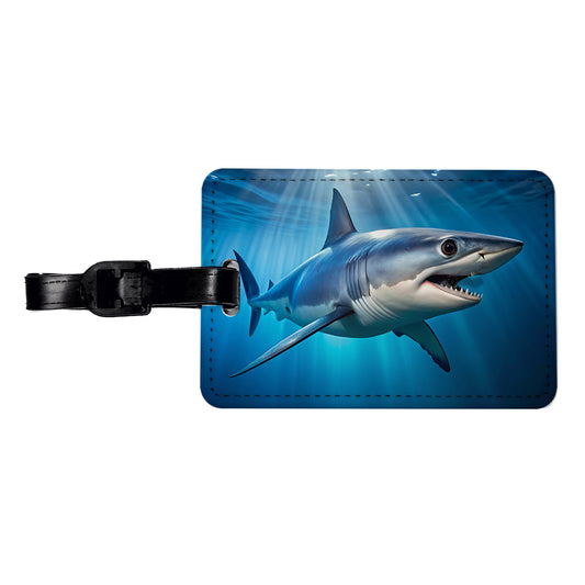 Mako Shark Travel Faux Leather Luggage Tag