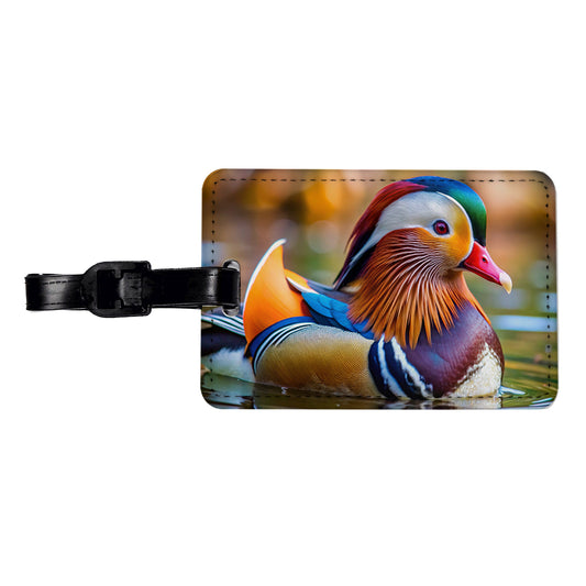 Mandarin Duck Travel Faux Leather Luggage Tag