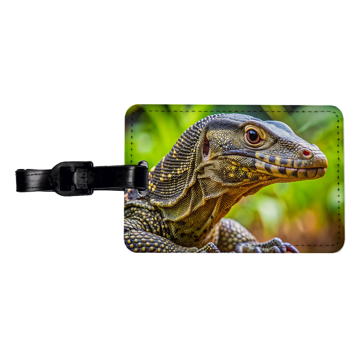Monitor Lizard Reptile Travel Faux Leather Luggage Tag