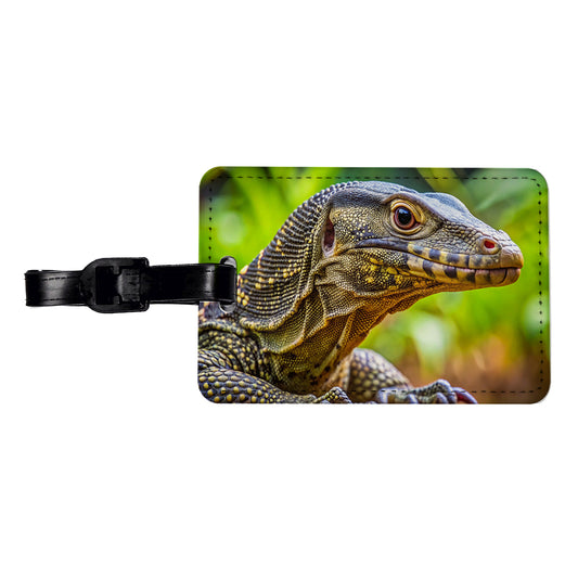 Monitor Lizard Reptile Travel Faux Leather Luggage Tag