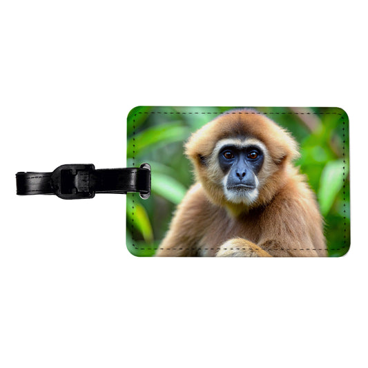 Muller's Gibbon Monkey Travel Faux Leather Luggage Tag