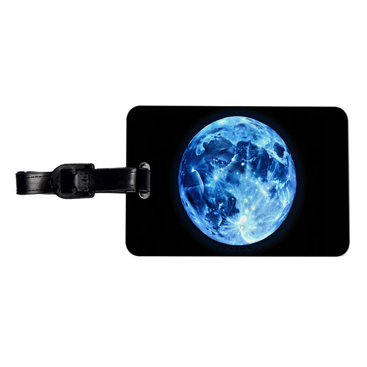 Once in a Blue Moon Travel Faux Leather Luggage Tag