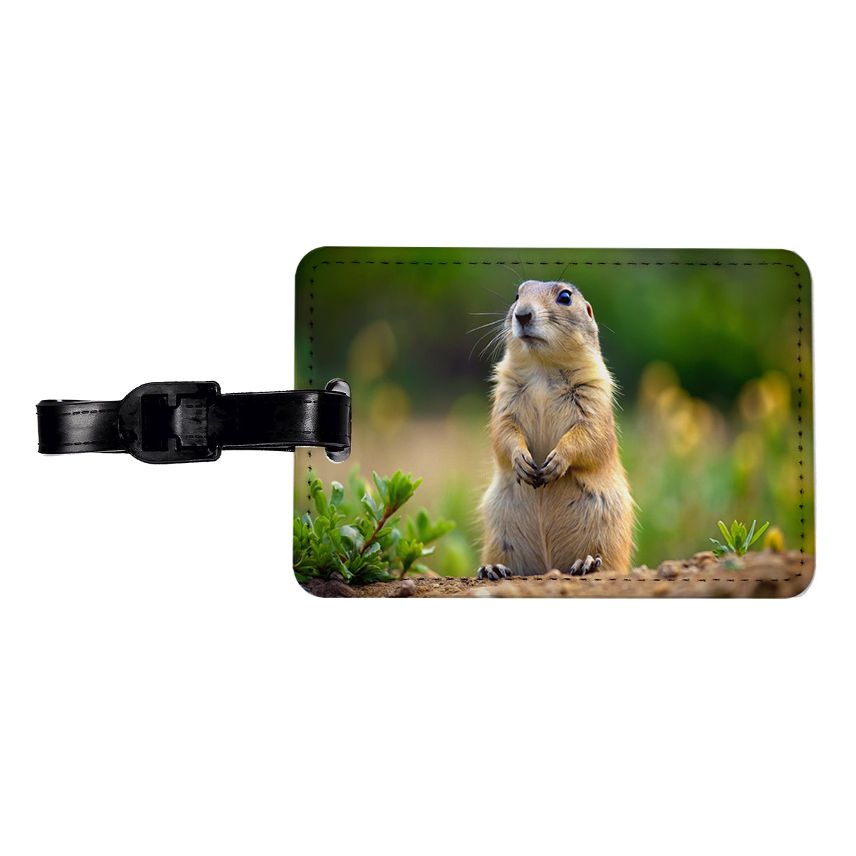Prairie Dog Travel Faux Leather Luggage Tag