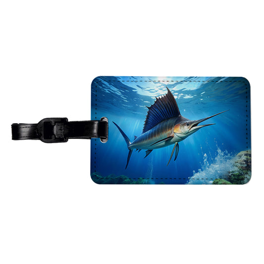 Sailfish Travel Faux Leather Luggage Tag