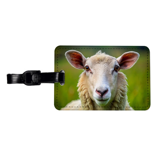Sheep Travel Faux Leather Luggage Tag