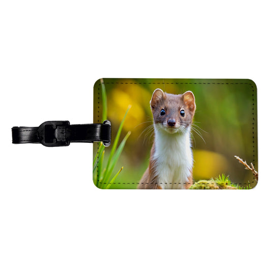 Stoat Ermine Travel Faux Leather Luggage Tag