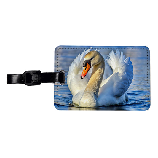 Swan Travel Faux Leather Luggage Tag