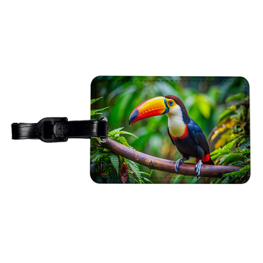 Toucan Bird Travel Faux Leather Luggage Tag