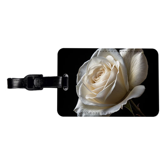 White Rose Travel Faux Leather Luggage Tag