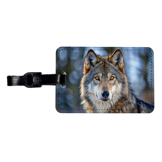 Wolf Travel Faux Leather Luggage Tag