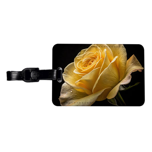 Yellow Rose Travel Faux Leather Luggage Tag