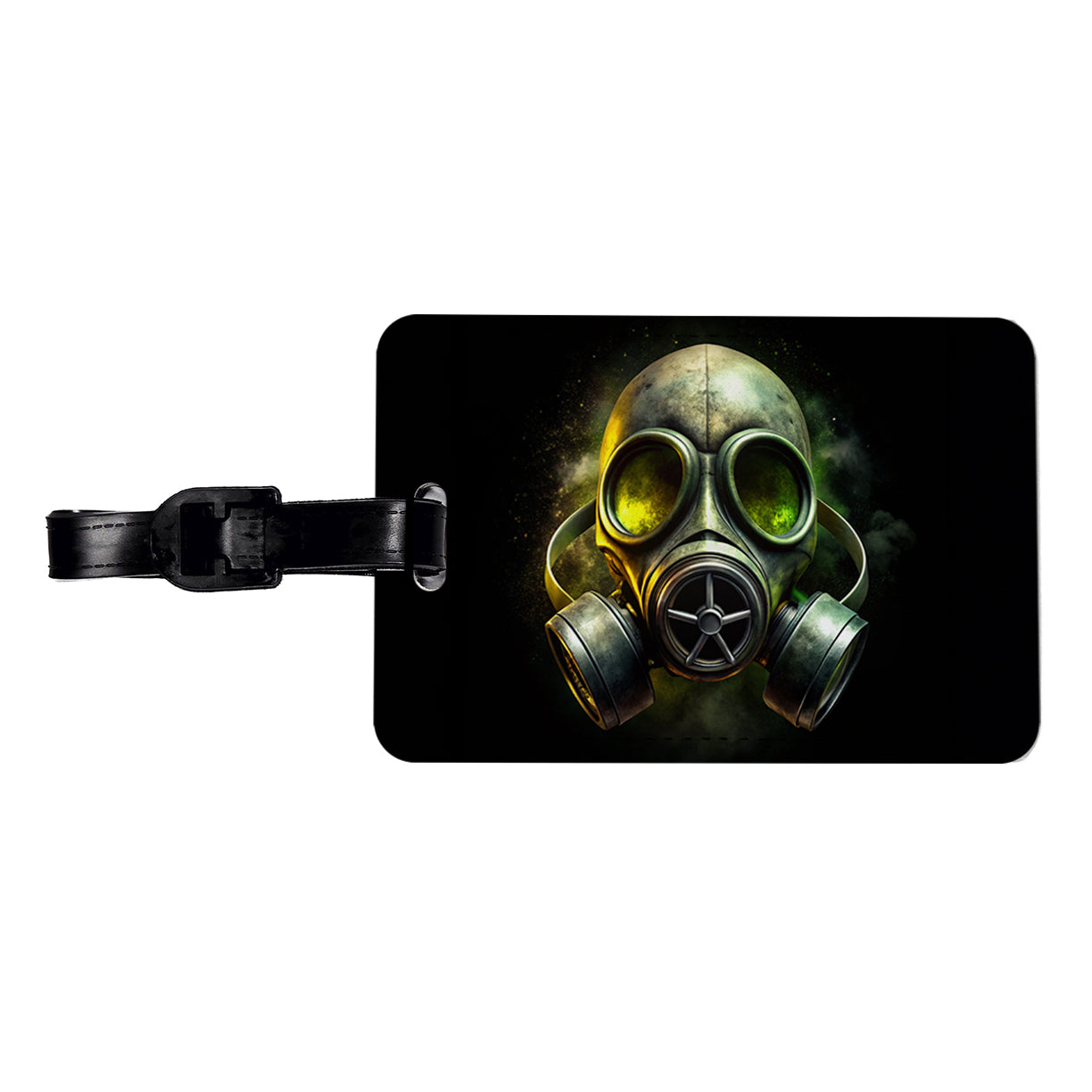 Zombie Outbreak Gas Mask Toxic Gas Travel Faux Leather Luggage Tag