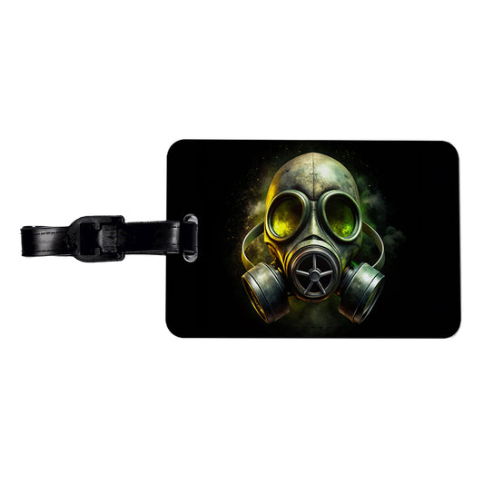 Zombie Outbreak Gas Mask Toxic Gas Travel Faux Leather Luggage Tag