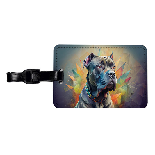 Cane Corso Dog Contemporary Art Travel Faux Leather Luggage Tag