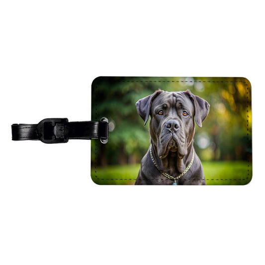 Cane Corso Dog Photo Travel Faux Leather Luggage Tag