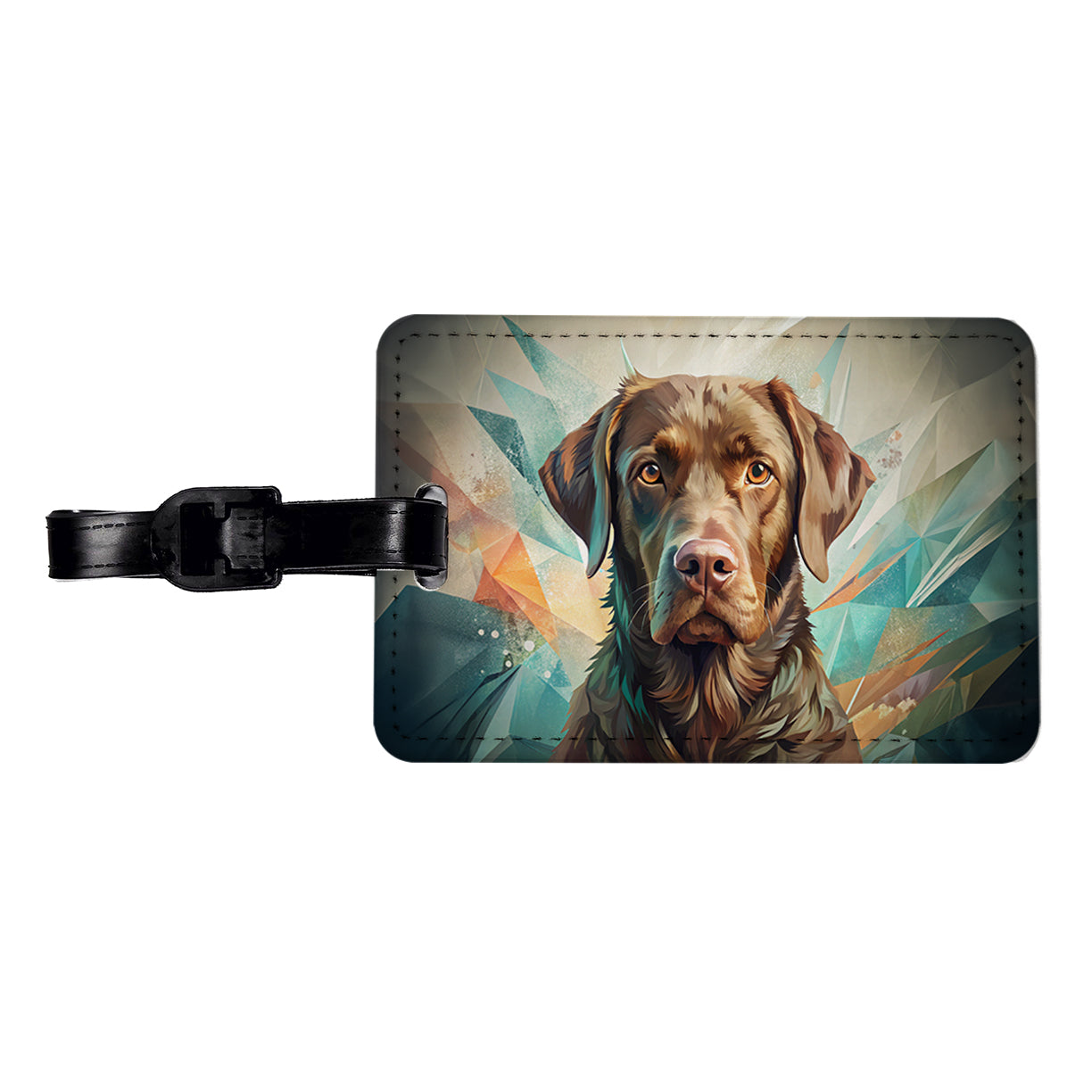 Chesapeake Bay Retriever Dog Contemporary Art Travel Faux Leather Luggage Tag