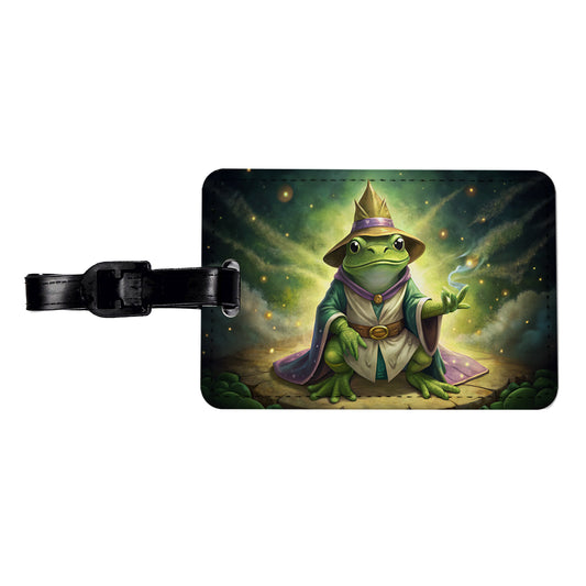 Frog Wizard Travel Faux Leather Luggage Tag