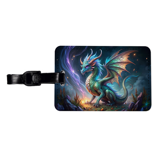 Magical Dragon Travel Faux Leather Luggage Tag