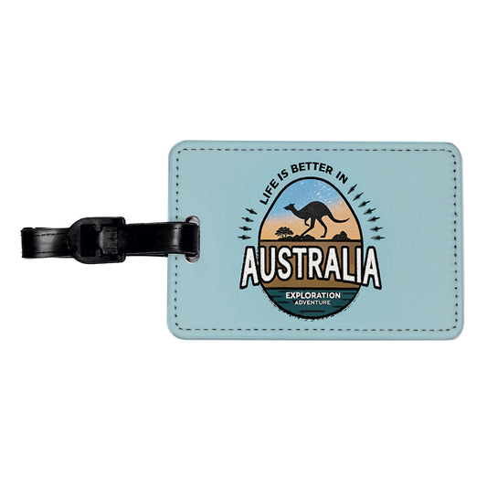 Life Is Better In Australia Travel Faux Leather Luggage Tag