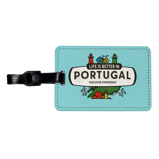Life Is Better In Portugal Travel Faux Leather Luggage Tag